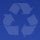 Rental Crates Blue Recycle Icon