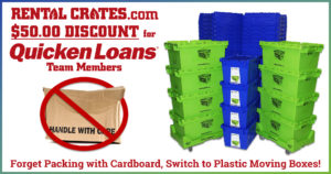 Rental Crates Discount for Quicken Loans Team Members