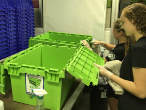 Cleaning Rental Crates Process